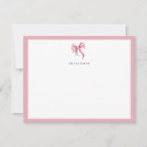 Einfache rosa Schleife Coquette personalisiert