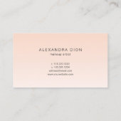 Einfache Rosa-Schriftzeichen-Kalligrafie Visitenkarte (Rückseite)