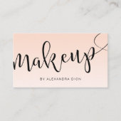 Einfache Rosa-Schriftzeichen-Kalligrafie Visitenkarte (Vorderseite)