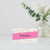 Einfache Rosa Sprinklen Zuckerguss Ice Sebstgebrau Visitenkarte (Stehend Vorderseite)