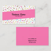 Einfache Rosa Sprinklen Zuckerguss Ice Sebstgebrau Visitenkarte (Vorne/Hinten)