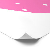 Einfache rosa Strawberry Personalisierter Name Poster (Ecke)