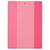 Einfache rosa Streifen Weißes Monogramm Klemmbrett (Rückseite)