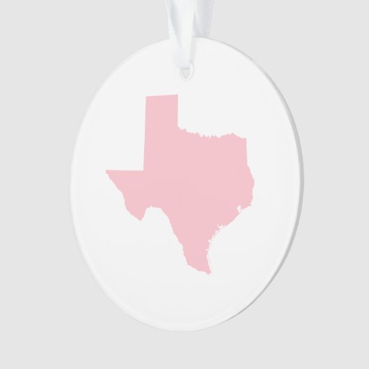Einfache rosa Texas Kartenform Ornament (Vorderseite)