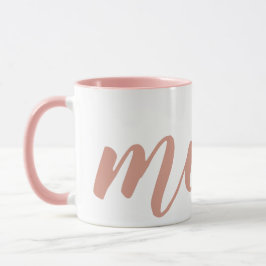 Einfache rosa Typografie Mama Zwei-Töne-Tasse Tasse