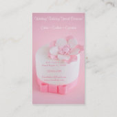 Einfache rosa u. weiße Bäckerei Visitenkarte (Rückseite)