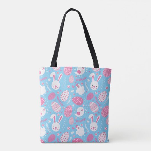Einfache rosa und blaue Taschen-Tasche Tasche (Rückseite)