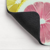 Einfache rosa und gelbe Zitronen | Mousepad (Ecke)