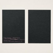 Einfache rosa und schwarze Ohrring-Grafikkarte (Vorne & Hinten)