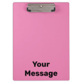 Einfache rosa und schwarze Vorlage für den Text vo Klemmbrett (Vorderseite)