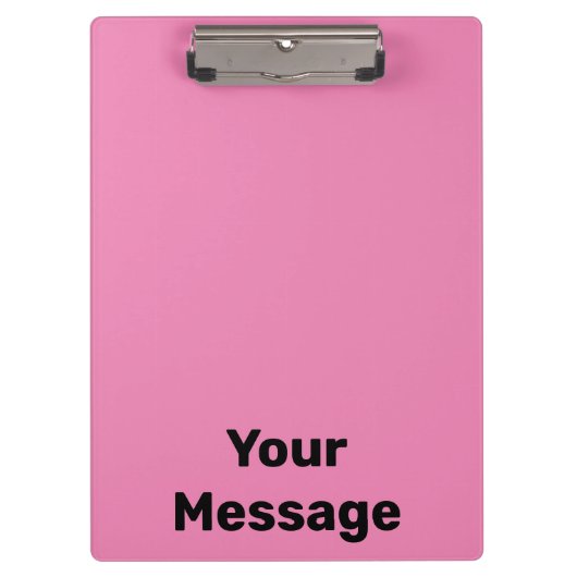 Einfache rosa und schwarze Vorlage für den Text vo Klemmbrett (Vorderseite)