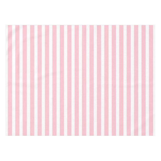 Einfache rosa und weiße Streifen  Tischdecke (Vorderseite (Horizontal))