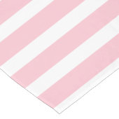 Einfache rosa und weiße Streifen  Tischdecke (Schrägansicht)