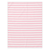 Einfache rosa und weiße Streifen  Tischdecke (Vorderseite)