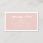 Einfache Rosa Visitenkarte (Rückseite)