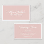 Einfache Rosa Visitenkarte (Vorne/Hinten)