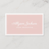 Einfache Rosa Visitenkarte (Vorderseite)