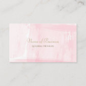 Einfache rosa Wasserfarbe Elegante Goldene Textref Empfehlungskarte (Rückseite)