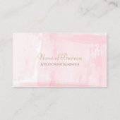 Einfache rosa Wasserfarbe Elegante Script Ernennun Terminkarte (Rückseite)