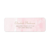 Einfache rosa Wasserfarbe Elegantes Gold Script (Vorne)