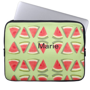 Einfache rosa Wassermelone Name minimal benutzerde Laptopschutzhülle