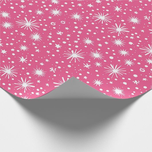 Einfache rosa Weihnachten Geschenkpapier (Ecke)