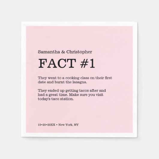 Einfache rosa weiße Hochzeit Serviette (Vorderseite)