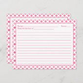 Einfache, rosa weiße Polka Dot Rezeptkarte (Vorne/Hinten)