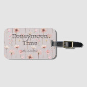 Einfache rosa Wildblumen "Flitterwochen" Gepäckanhänger (Vorderseite (Horizontal))