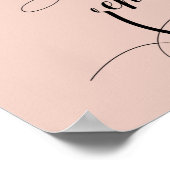 Einfache Rosa Willkommen zum Probe Dinner Poster (Ecke)