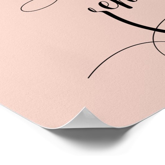 Einfache Rosa Willkommen zum Probe Dinner Poster (Ecke)