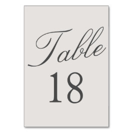 Einfache, rosafarbene Hochzeit Tischnummer