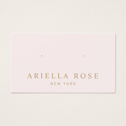 Einfache rosafarbene Schmuckkarte (Vorderseite)