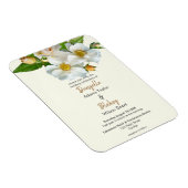 Einfache Rose auf der Hochzeit von Elfenbein Magnet (Rechte Seite)