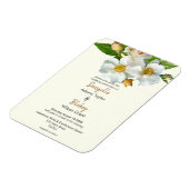 Einfache Rose auf der Hochzeit von Elfenbein Magnet (Linke Seite)