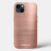 Einfache Rose aus Edelstahl Case-Mate iPhone Hülle (Rückseite)