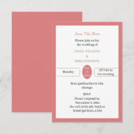 Einfache Rose benutzerdefinierbar Save The Date