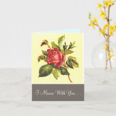 Einfache Rose Blume Begräbniskarte Karte (Gelbe Blume)