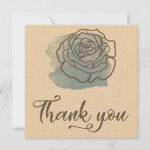 Einfache Rose Dankeskarten (Vorderseite)