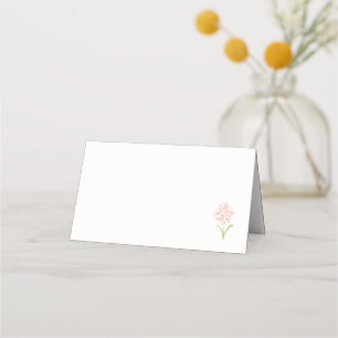 Einfache Rose Elfenbein Hochzeitsbegleiter Platzkarte