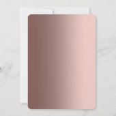 Einfache Rose Gold Abschluss Einladung (Rückseite)