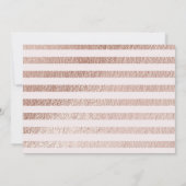 Einfache Rose Gold Block Foto Save the Date (Rückseite)