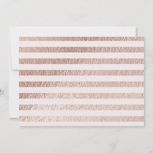 Einfache Rose Gold Block Foto Save the Date (Rückseite)