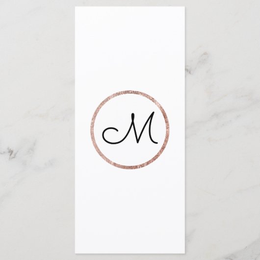 Einfache Rose Gold Blush Pink Pinselstrichprogramm Programm (Rückseite)