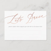 Einfache Rose Gold Calligraphie RSVP Karte (Rückseite)