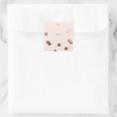 Einfache Rose Gold Confetti Dot Pink Generic Quadratischer Aufkleber (Tasche)