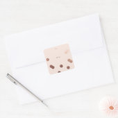 Einfache Rose Gold Confetti Dot Pink Generic Quadratischer Aufkleber (Umschlag)