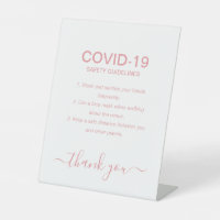 Einfache Rose Gold Covid Safety Guidelines Party