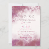 Einfache Rose Gold Custom Wedding Marmor Aquarell Einladung (Vorderseite)