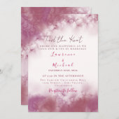 Einfache Rose Gold Custom Wedding Marmor Aquarell Einladung (Vorne/Hinten)